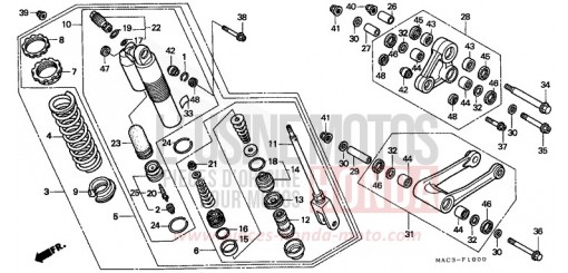 COUSSIN ARRIERE CR500R1 de 2001